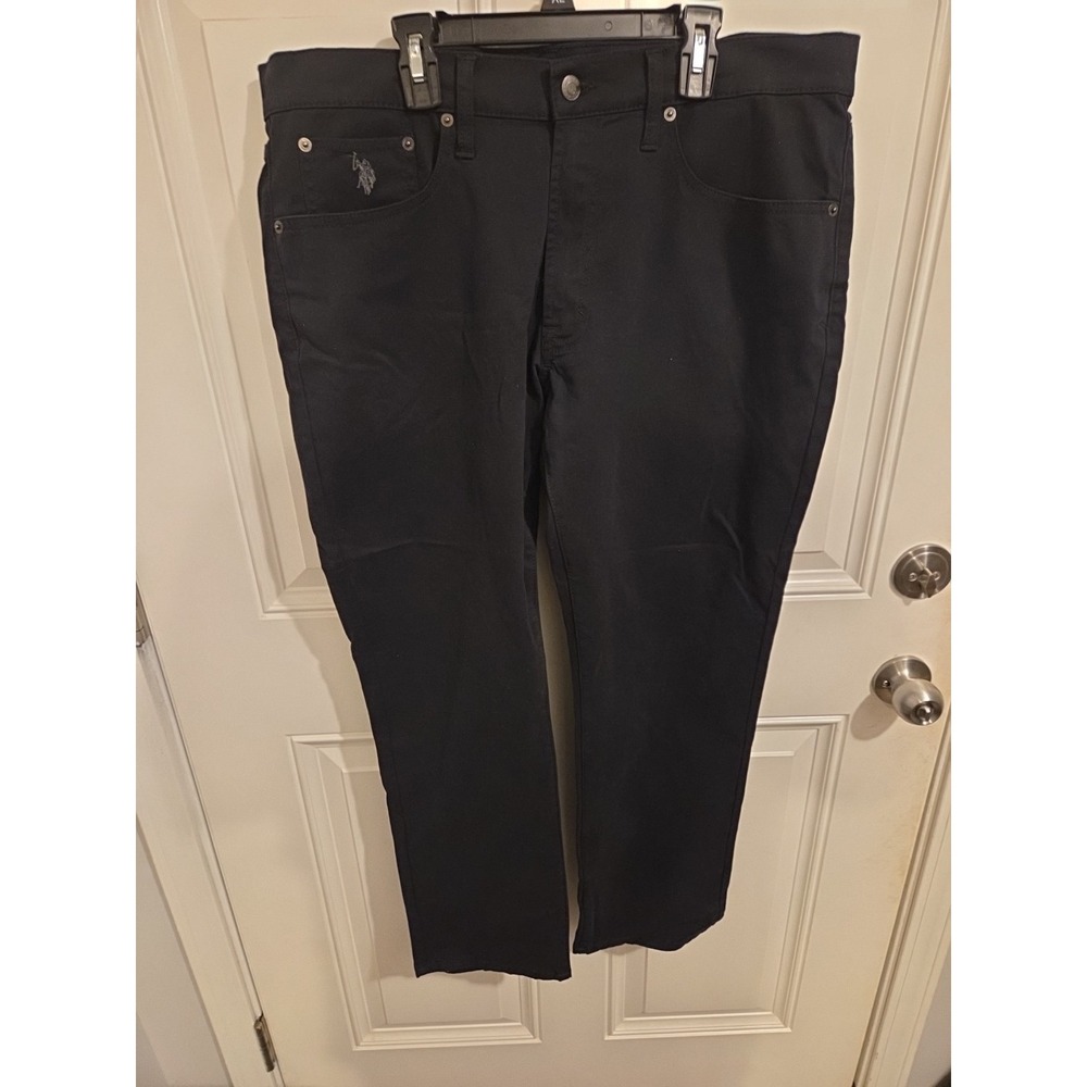 U.S. Polo ASSN  Men's  Slim Straight  Stretch  Black  Jeans Pants  36/30‎